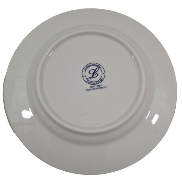 Email De Limoges Porcelain Cheese Fruit Graphic Salad Luncheon Plates – Set of 5 - Picture 10 of 16